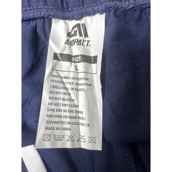 Navy Blue & White Athletic Running Shorts W/ Red Trim Mens Large Retro Style - Picture 4 of 8